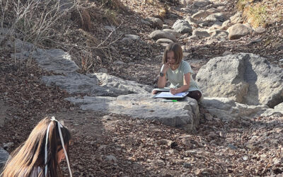 Acequia Madre Global W.E. kids get a surprise at the Santa Fe River !!